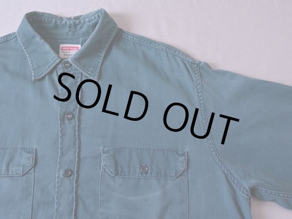 画像4: 1960s BIG MAC マチ付きワークシャツ  実寸L  (4)