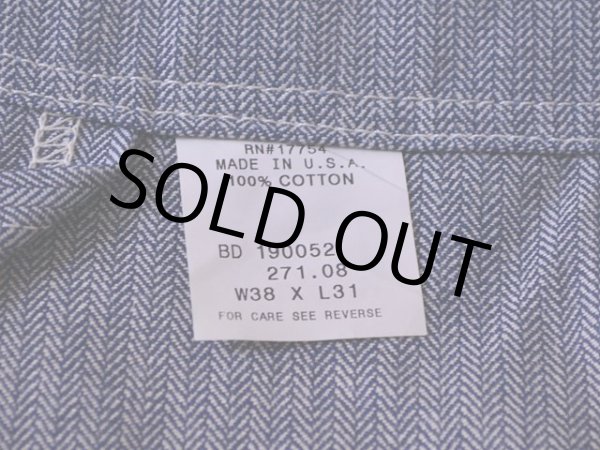 画像7: 1980s KEY Imperial ヘリンボーンオーバーオール　 DEAD STOCK!!　 表記W38 L31  (7)