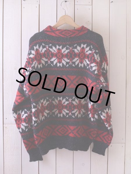 画像2: 1980s Woolrich ノルディック柄モヘア×ウールニットセーター  表記W-M  (2)