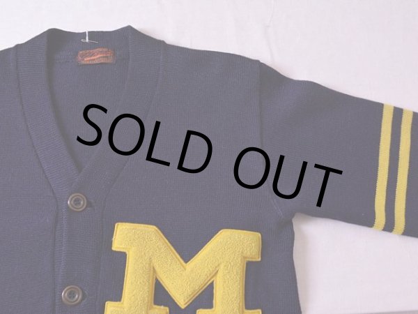 画像4: 1940s O'Shea レタードカーディガン　 表記38  (4)