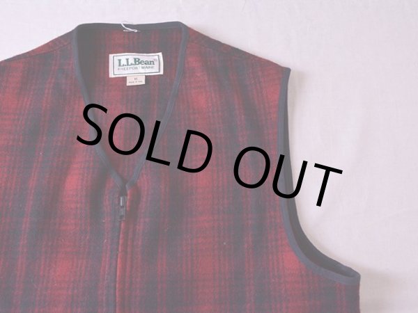 画像4: 1980s-90s L.L.Bean ハンティングウールベスト  表記M  (4)