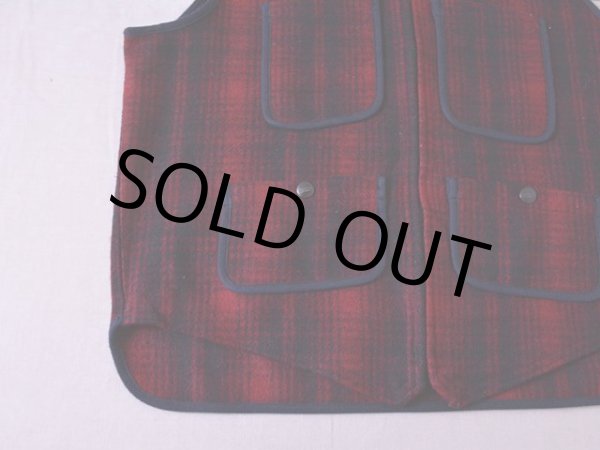 画像5: 1980s-90s L.L.Bean ハンティングウールベスト  表記S  (5)