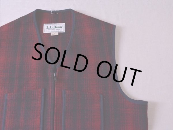 画像4: 1980s-90s L.L.Bean ハンティングウールベスト  表記S  (4)
