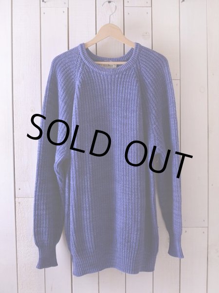 画像2: 1980s L.L.Bean インディゴ風コットンセーター  表記M  (2)