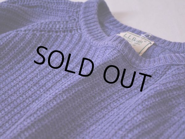 画像9: 1980s L.L.Bean インディゴ風コットンセーター  表記L  (9)