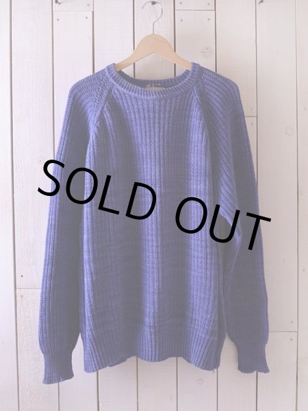 画像2: 1980s L.L.Bean インディゴ風コットンセーター  表記L  (2)