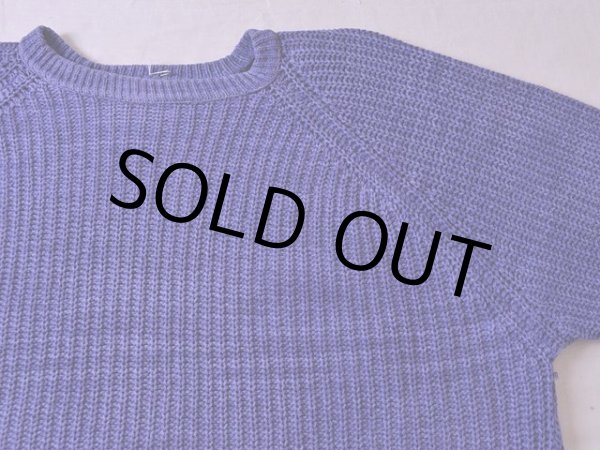 画像5: 1980s L.L.Bean インディゴ風コットンセーター  表記L  (5)