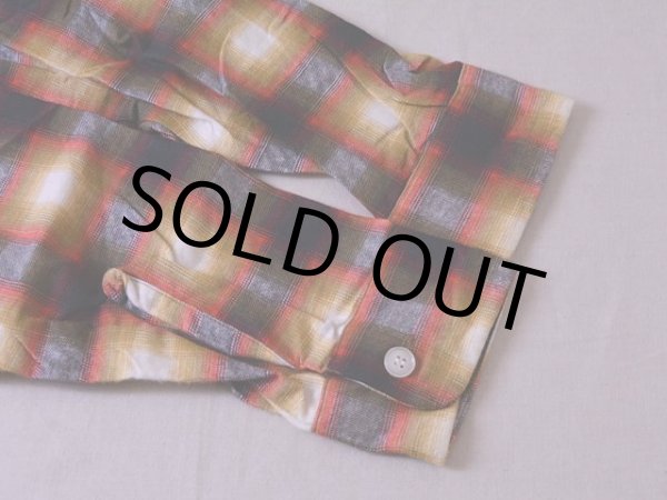 画像6: 1960s GoldenKey オンブレプリントネルシャツ　 DEAD STOCK!!　 表記L  (6)