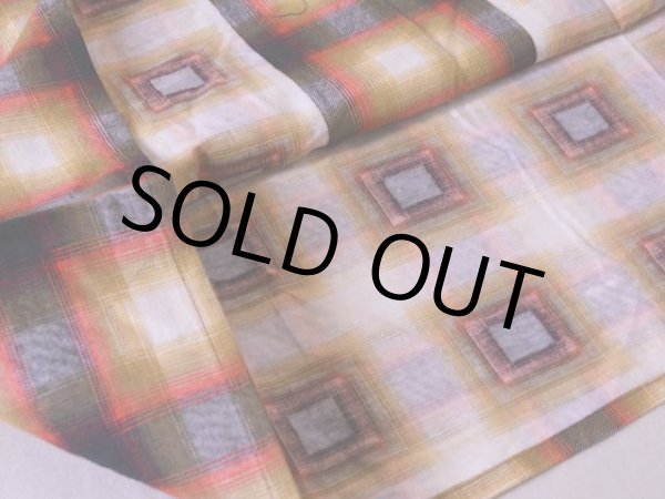 画像8: 1960s GoldenKey オンブレプリントネルシャツ　 DEAD STOCK!!　 表記L  (8)