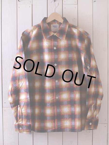 画像2: 1960s GoldenKey オンブレプリントネルシャツ　 DEAD STOCK!!　 表記L  (2)
