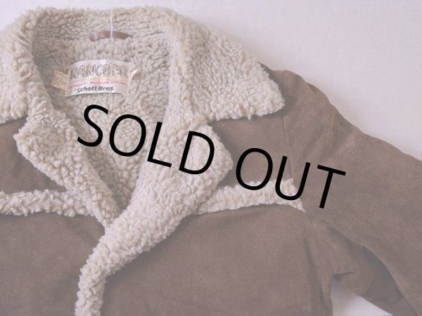 画像4: 1970s Schott RANCHER スウェードボアランチコート　 表記36  (4)