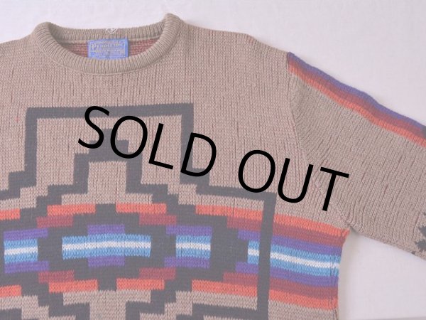 画像4: 1970s PENDLETON ネイティブ柄ウールセーター　 表記M  (4)