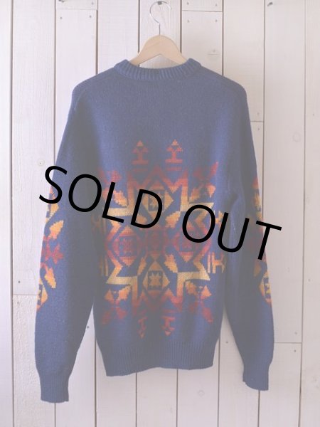 画像2: 1970s PENDLETON ネイティブ柄ウールセーター　 表記M  (2)