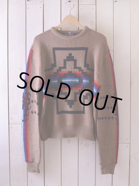画像2: 1970s PENDLETON ネイティブ柄ウールセーター　 表記M  (2)