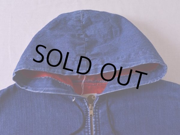 画像4: 1970s Carhartt デニムアクティブパーカー  表記L  (4)