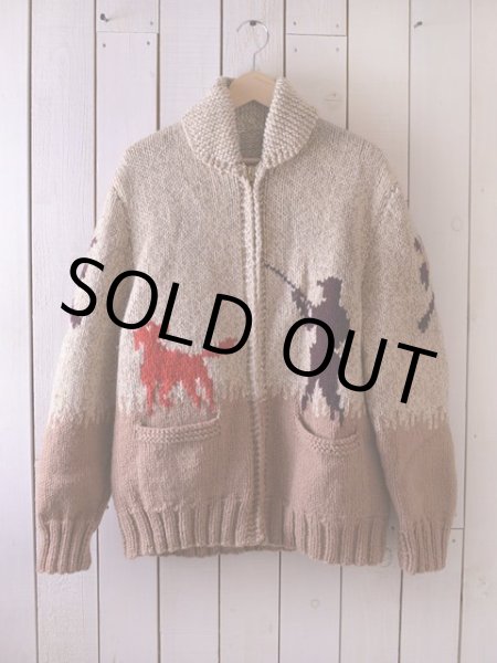 画像1: 1950s〜 ハンティング柄カウチンセーター　 実寸M  (1)