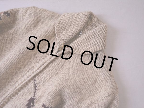 画像9: 1950s〜 ハンティング柄カウチンセーター　 実寸M  (9)