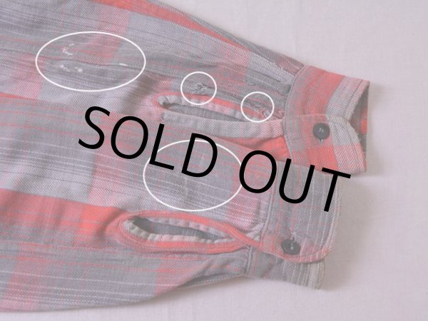 袖口に少々色落ち・ダメージ。