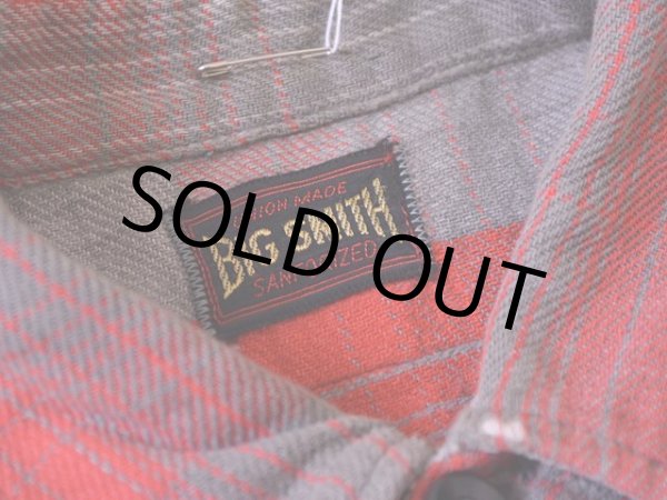 画像3: 1950s〜 BIG SMITH マチ付きヘビーネルシャツ　 実寸SM  (3)