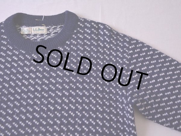 画像4: 1980s L.L.Bean バーズアイウールニットセーター  表記S  (4)