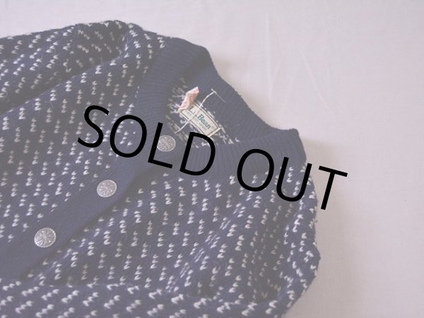 画像8: 1980s L.L.Bean バーズアイウールニットカーディガン  表記ladies L  (8)