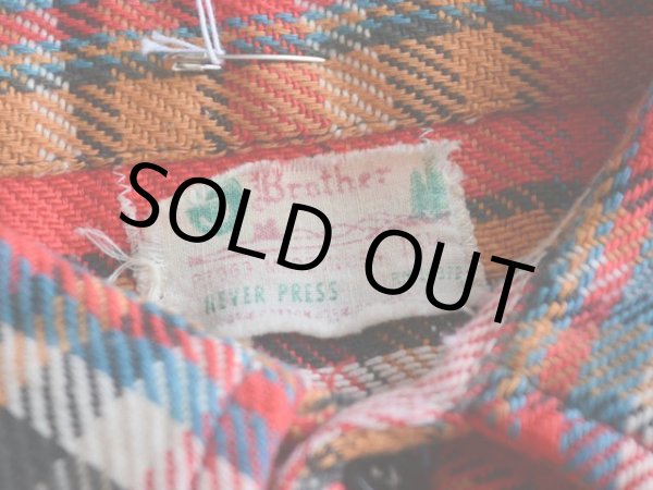 画像4: 〜1970s 5Brother ヘビーネルシャツ　 表記16 1/2  (4)