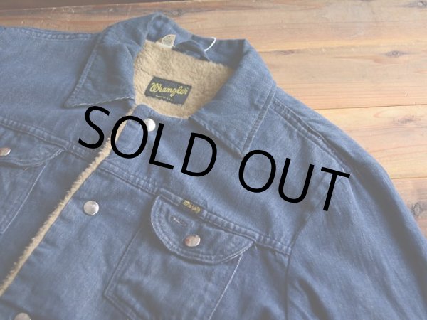 画像4: 1970s Wrangler デニムボアジャケット  表記42  (4)