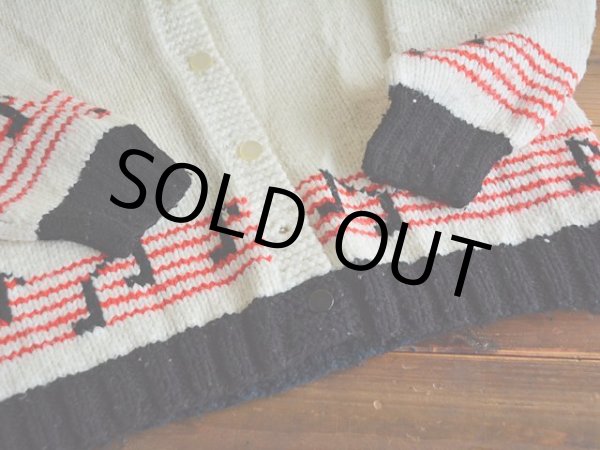 画像5: 1960s〜 ダンシングカウボーイ柄カウチンセーター　 実寸M  (5)