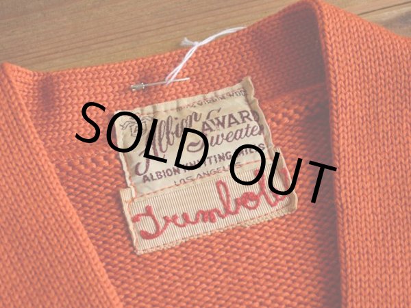 画像4: 1940s Allion Award Sweater レタードカーディガン　 実寸36  (4)