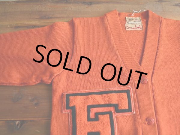 画像5: 1940s Allion Award Sweater レタードカーディガン　 実寸36  (5)