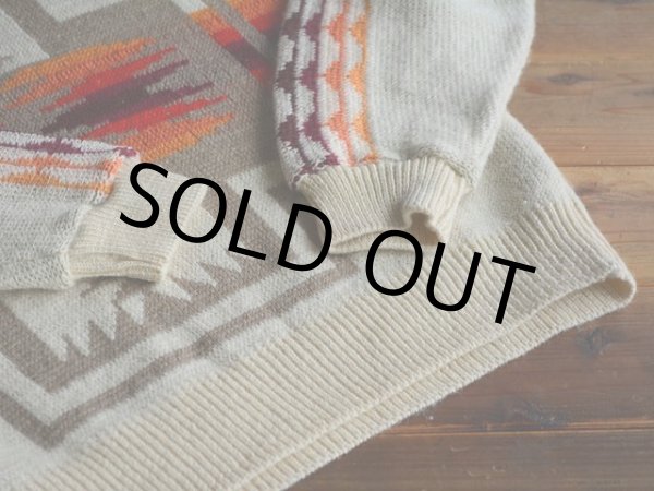 画像6: 1970s PENDLETON チーフジョセフ柄ウールセーター  表記XL  (6)