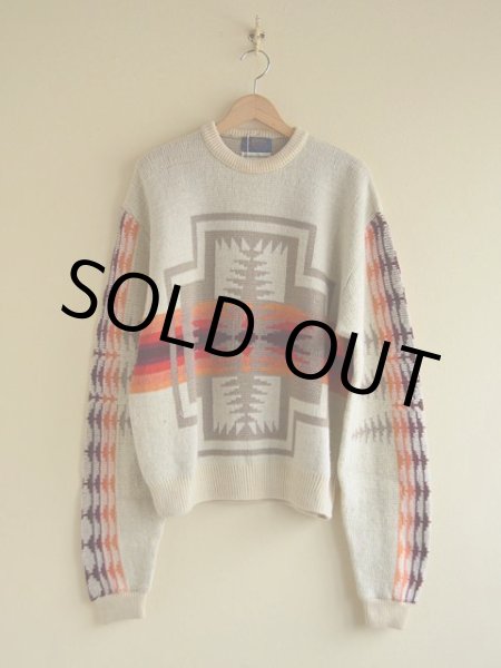 画像2: 1970s PENDLETON チーフジョセフ柄ウールセーター  表記XL  (2)