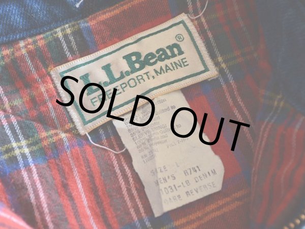 画像3: 1980s L.L.Bean チンスト付き中綿デニムジャケット  表記L  (3)