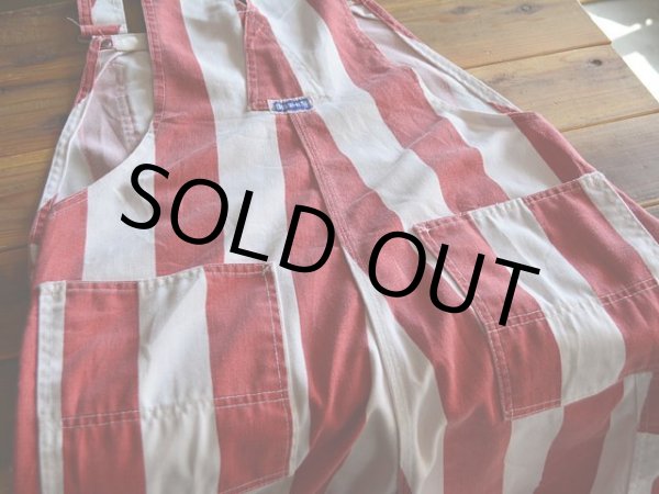 画像10: 1970s BIG SMITH ストライプオーバーオール　 実寸w37  (10)