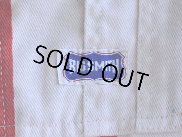 画像3: 1970s BIG SMITH ストライプオーバーオール　 実寸w37  (3)