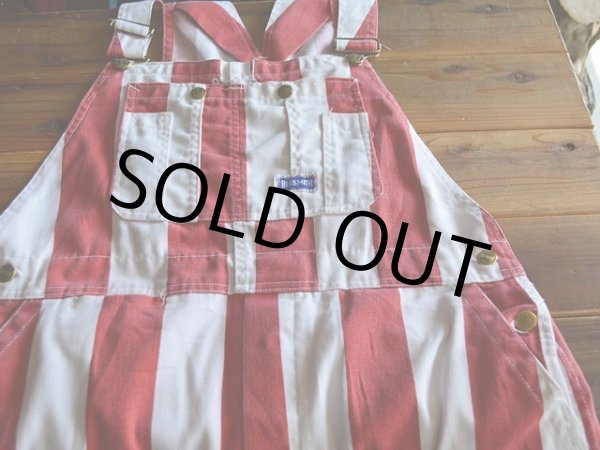 画像5: 1970s BIG SMITH ストライプオーバーオール　 実寸w37  (5)