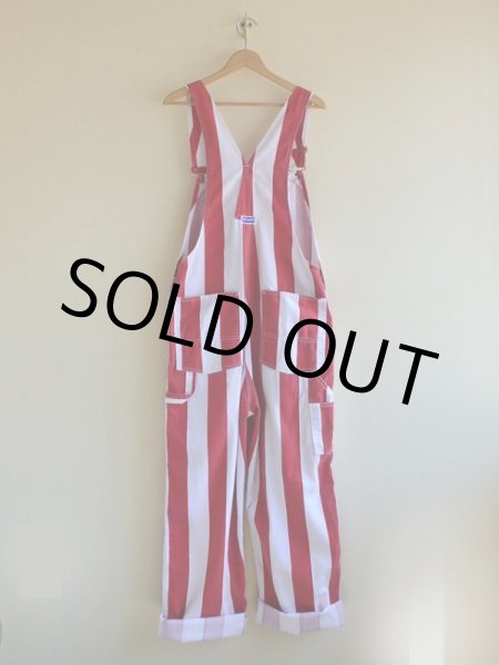 画像2: 1970s BIG SMITH ストライプオーバーオール　 実寸w37  (2)