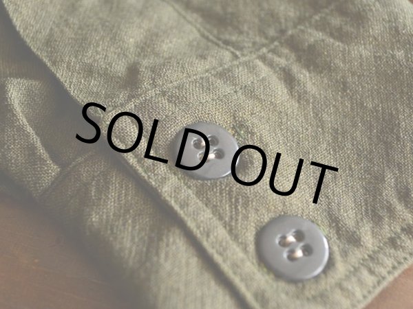 画像9: 1930s RUSSELL UNIFORM CO. チンスト付きワークシャツ　 実寸L  (9)