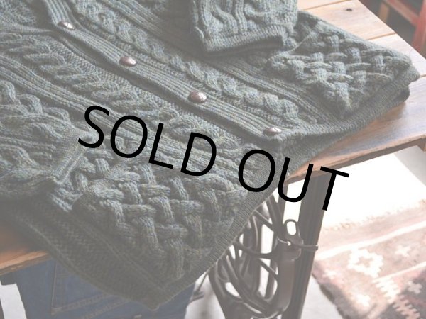 画像6: CottageKnitwear フィッシャーマンニットカーディガン　 MADE IN ENGLAND　 実寸XL  (6)