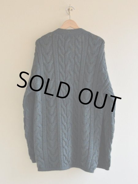 画像2: CottageKnitwear フィッシャーマンニットカーディガン　 MADE IN ENGLAND　 実寸XL  (2)