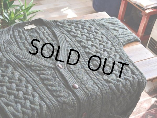 画像4: CottageKnitwear フィッシャーマンニットカーディガン　 MADE IN ENGLAND　 実寸XL  (4)