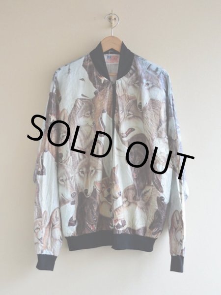 画像1: 1990s ウルフ柄ペーパージャケット　 表記XL  (1)