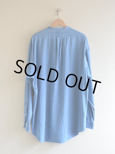 画像2: PoLo RalphLauren バンドカラーデニムシャツ  表記L  (2)