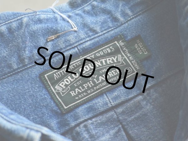 画像3: 1990s POLO COUNTRY  デニムBDシャツ  表記XL  (3)