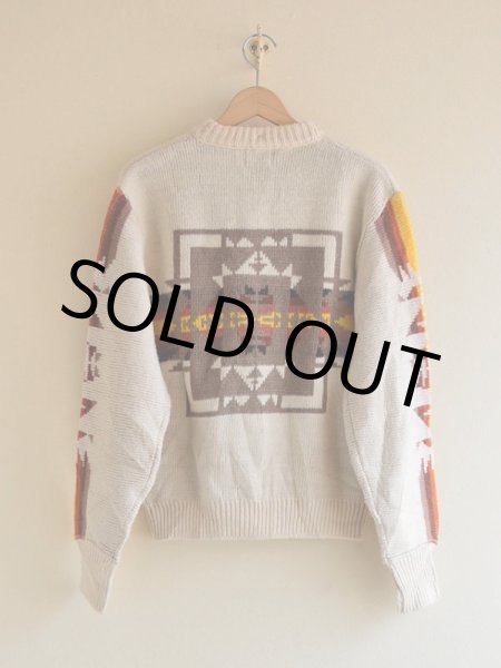 画像2: 1970s〜 JCPenney チーフジョセフ柄アクリルセーター  表記S  (2)