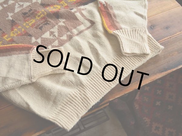 画像5: 1970s〜 JCPenney チーフジョセフ柄アクリルセーター  表記S  (5)