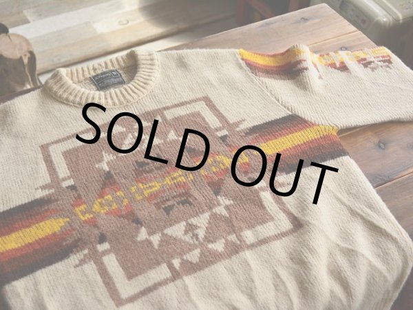 画像4: 1970s〜 JCPenney チーフジョセフ柄アクリルセーター  表記S  (4)