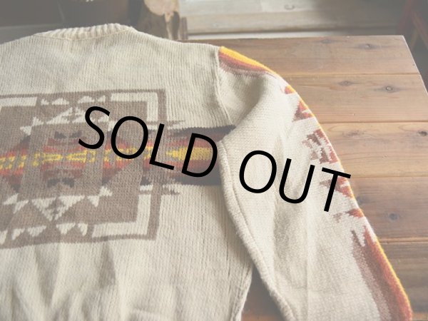 画像6: 1970s〜 JCPenney チーフジョセフ柄アクリルセーター  表記S  (6)