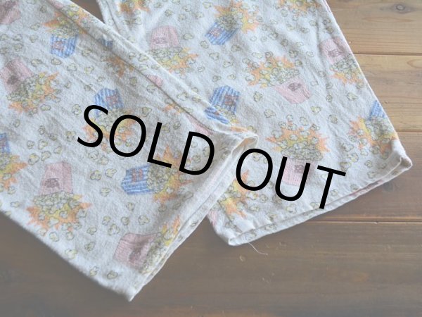 画像4: 1980s ポップコーン柄イージーパンツ　 実寸M  (4)