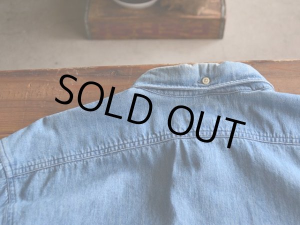 画像7: 1990s J.CREW デニムBDシャツ　 表記M  (7)